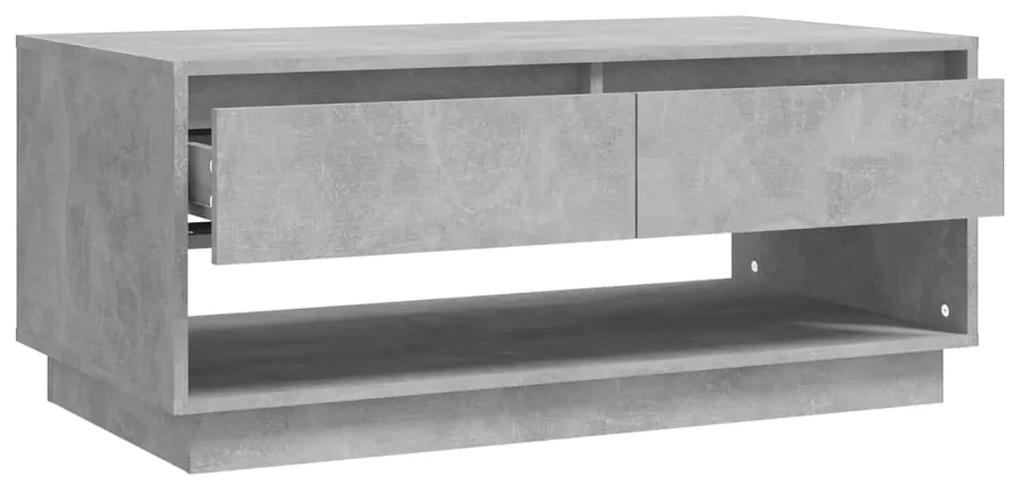 Tavolino da Salotto Grigio Cemento 102,5x55x44 cm in Truciolato