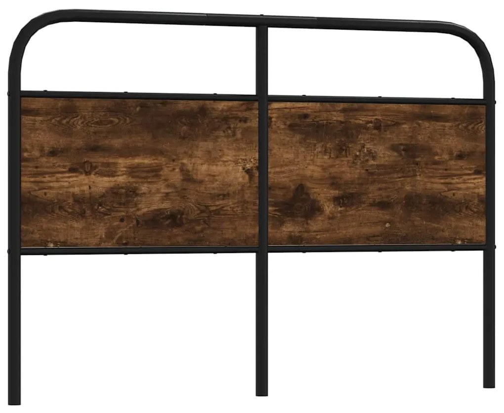 Testiera Rovere Fumo 120 Cm İn Acciaio E Legno Multistrato /