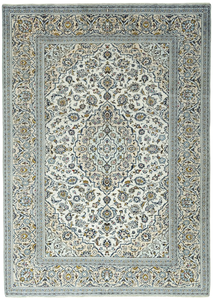 Kashan Tappeto 250 x 340 Beige (Iran) Annodato A Mano