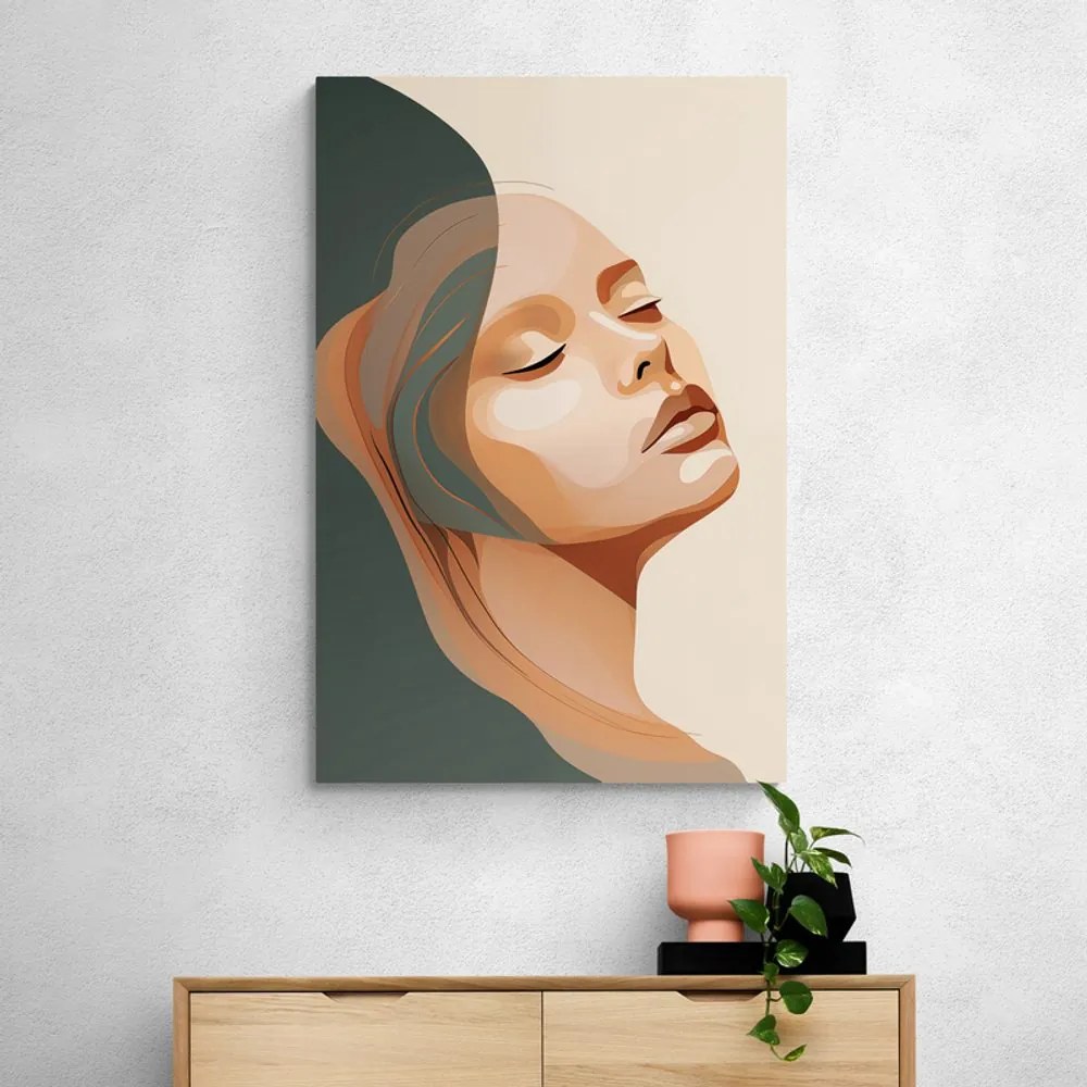 Quadro su tela – Bellezza femminile Peach Fuzz