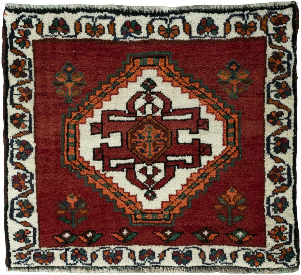 Shiraz Tappeto 60x70 Rosso (Iran) Annodato A Mano