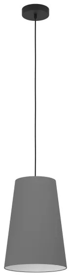 Eglo 390135 - Lampadario a sospensione con filo PETROSA 1xE27/40W/230V grigio