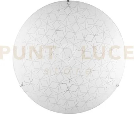 Plafoniera esagram bianca e graniglia stella 3 luci attacco e27 40x...