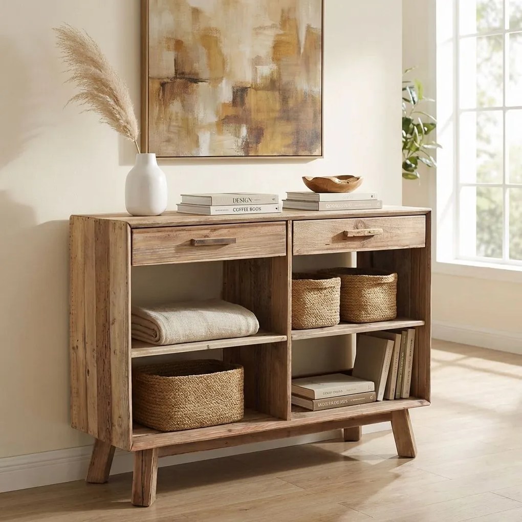 PINUS - credenza con 2 cassetti