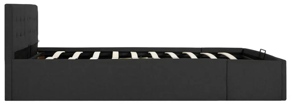 Giroletto con contenitore grigio scuro in tessuto 160x200 cm
