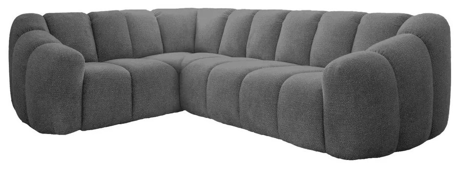 Divano angolare grigio (con penisola a sinistra/a L) Shell – Miuform