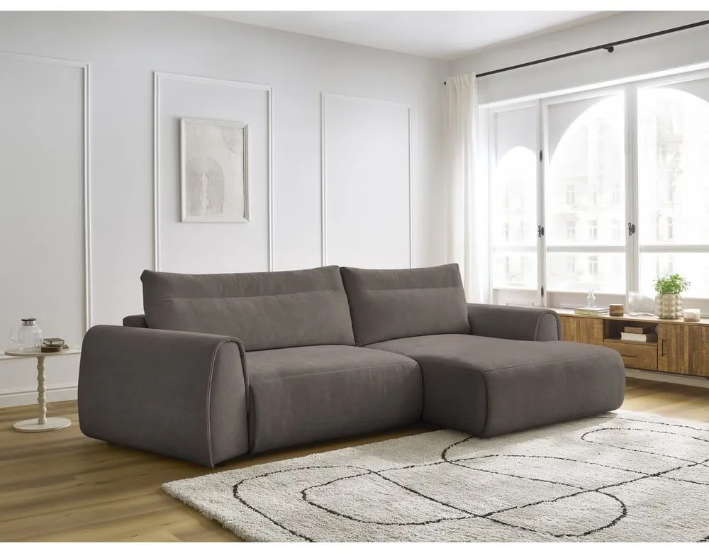 Divano angolare marrone Aden – Bobochic Paris