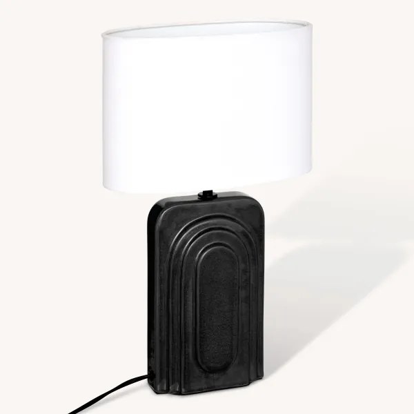 Atmosphera - Lampada da tavolo MONIA 1xE14/60W/230V nero/bianco