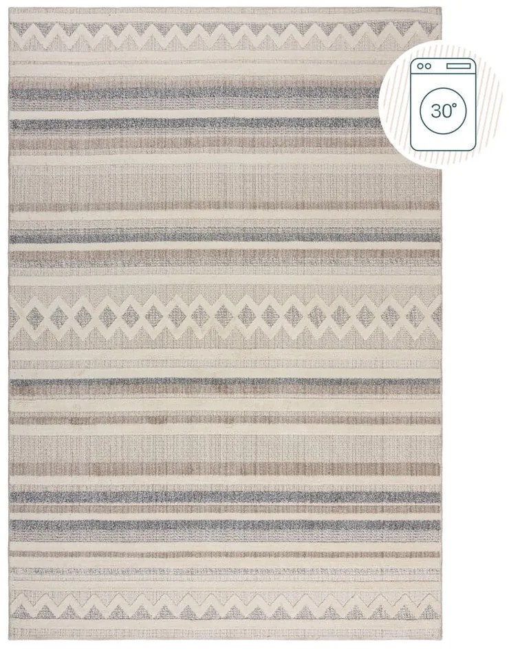 Tappeto greige lavabile 194x290 cm Everette – Flair Rugs