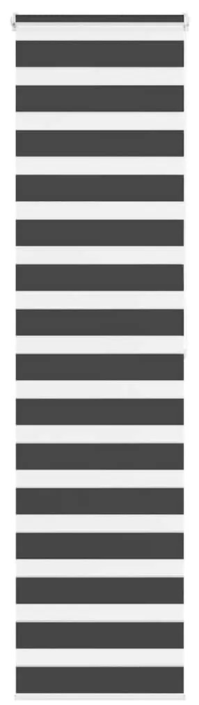 Tenda A Rullo Zebra Nero Larghezza Tessuto 55,9 Cm Poliestere /