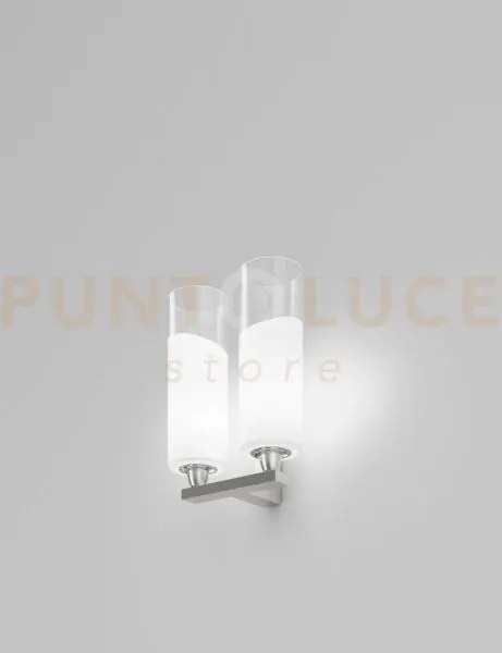 Lio applique a parete l2p cristallo bianco nickel satinato 2 luci a...