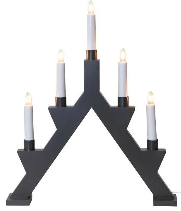 Eglo 410349 - Candeliere natalizio ZACK 5xE10/3W/230V antracite