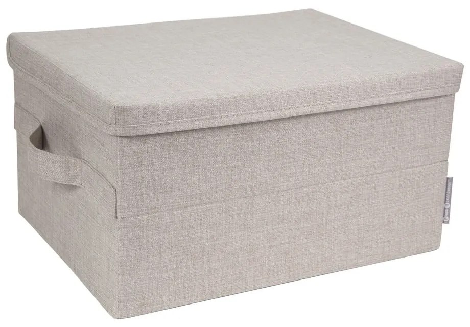 Scatola con coperchio beige in tessuto 40x30x22 cm Soft Storage – Bigso