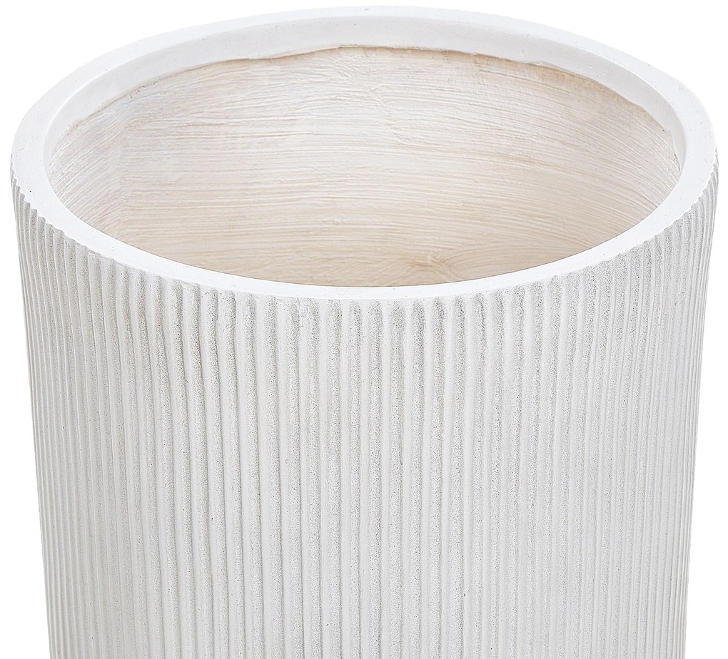 Vaso per fiori fibra di argilla bianco ⌀ 37 cm OREOI Beliani