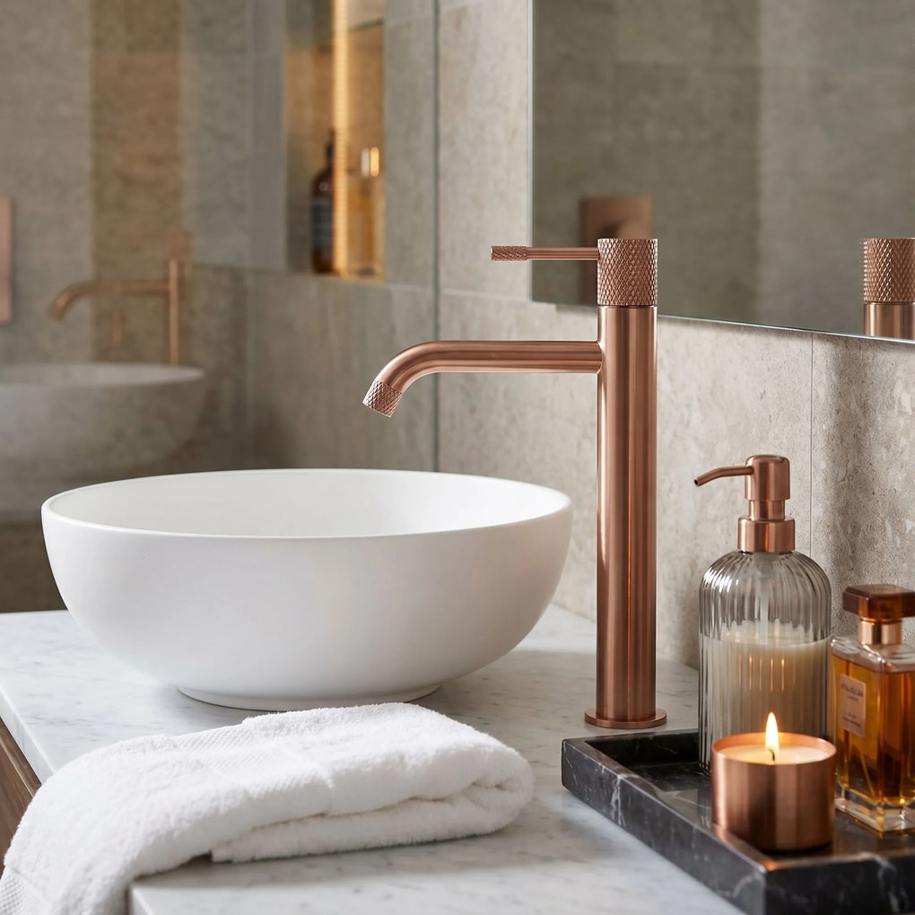 Rubinetto da lavabo Rea Venti Brush Copper High