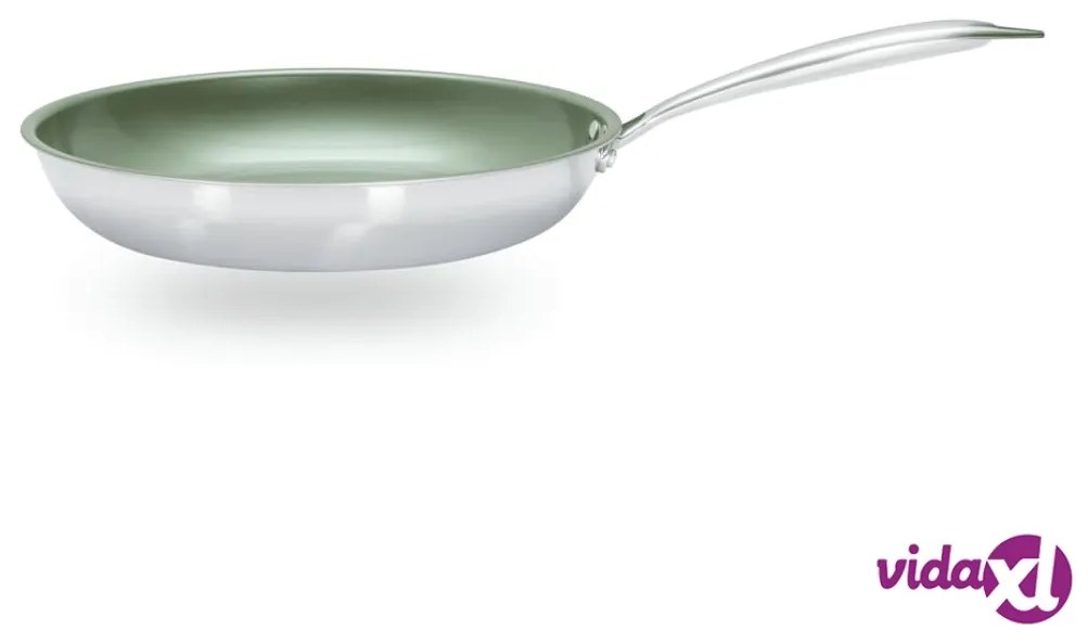 Just Vegan Padella ECO CeraVegan 28 cm in Acciaio Inossidabile Verde