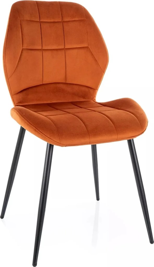 Sedia Jake Velvet in velluto color cannella – 49x41x86 cm