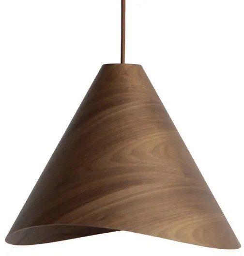 Lampadario sospeso in legno con cavo 1xE27/60W/230V Ø 33 cm massello/noce/hevea