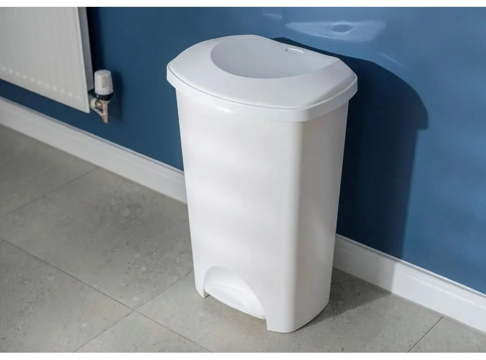 Bidone a pedale in plastica nera 50 l - Addis