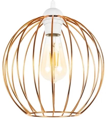 Lampadario a sospensione con filo MATT 2xE27/60W/230V bianco/rame