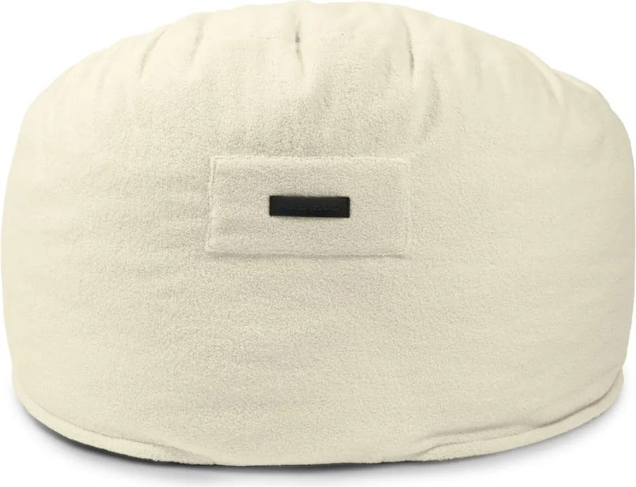 Pouf a sacco per bambini grigio chiaro con rivestimento in bouclé Om 85 – SLOWDOWN