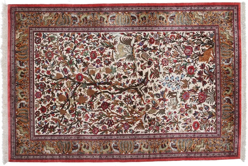Ghom Tappeto 110 x 160 (Iran) Annodato A Mano