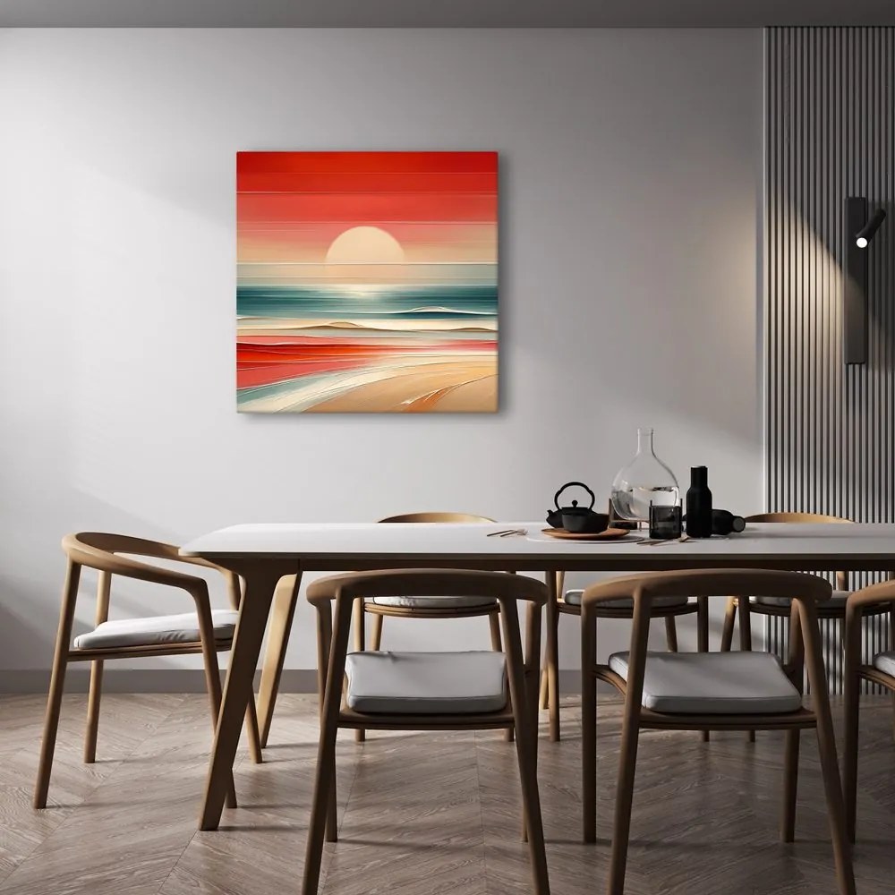 Quadro su tela – Mare e cielo in toni caldi