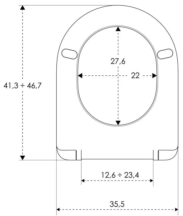 Copriwater SFERA a d dedicato per serie sanitari in urea bianco con chiusura rallentata su coperchio e ciambella