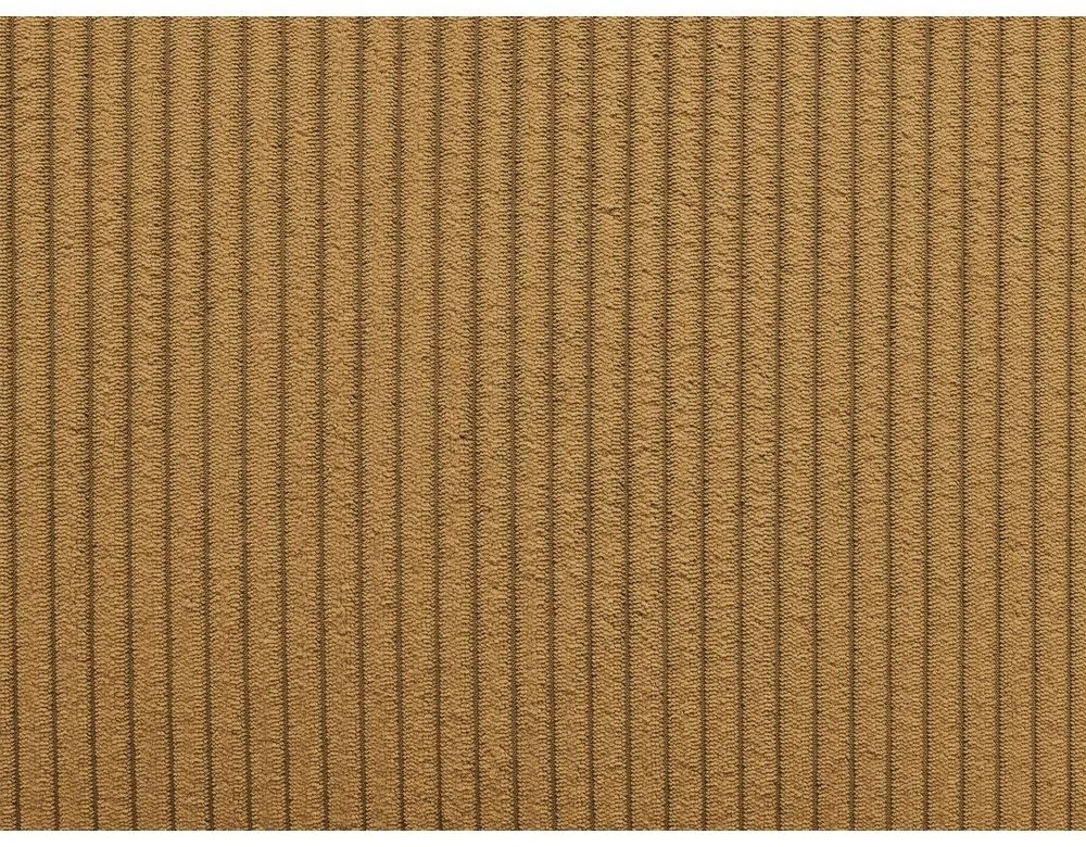 Divano color senape allungabile con rivestimento in velluto a coste 225 cm Augustin – Bobochic Paris