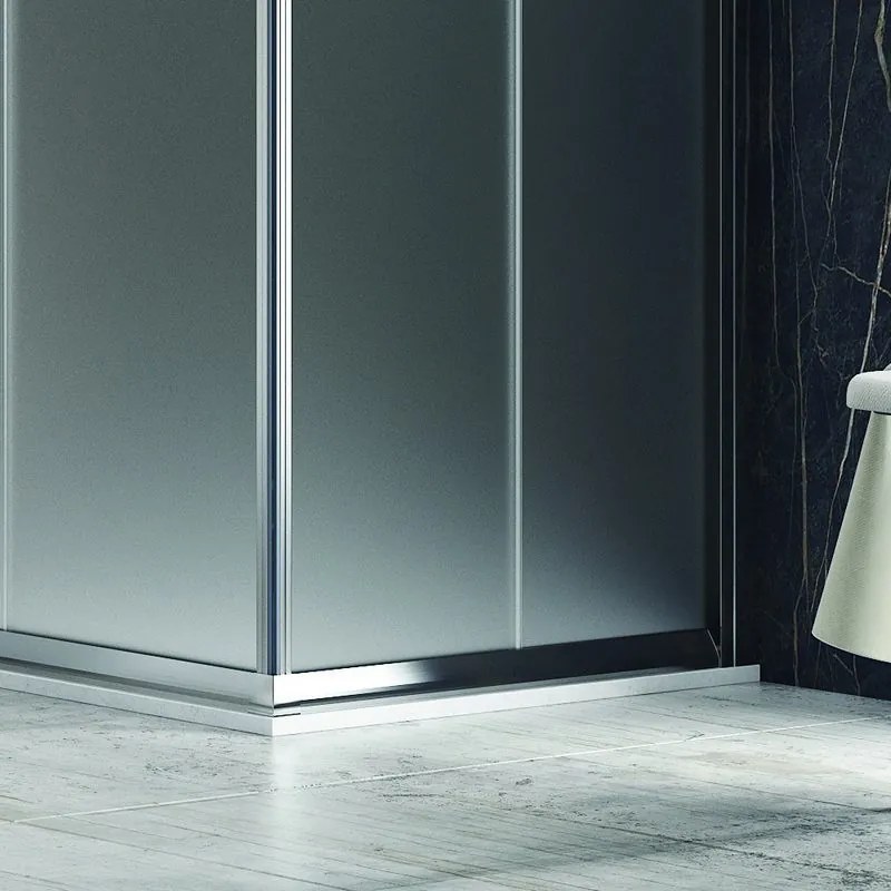 Cabina doccia angolare 120x90 cm vetro opaco KF1000 - KAMALU