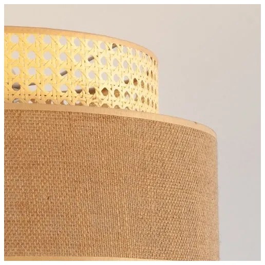 Lampadario a sospensione con filo BOHO 1xE27/60W/230V diametro 40 cm rattan