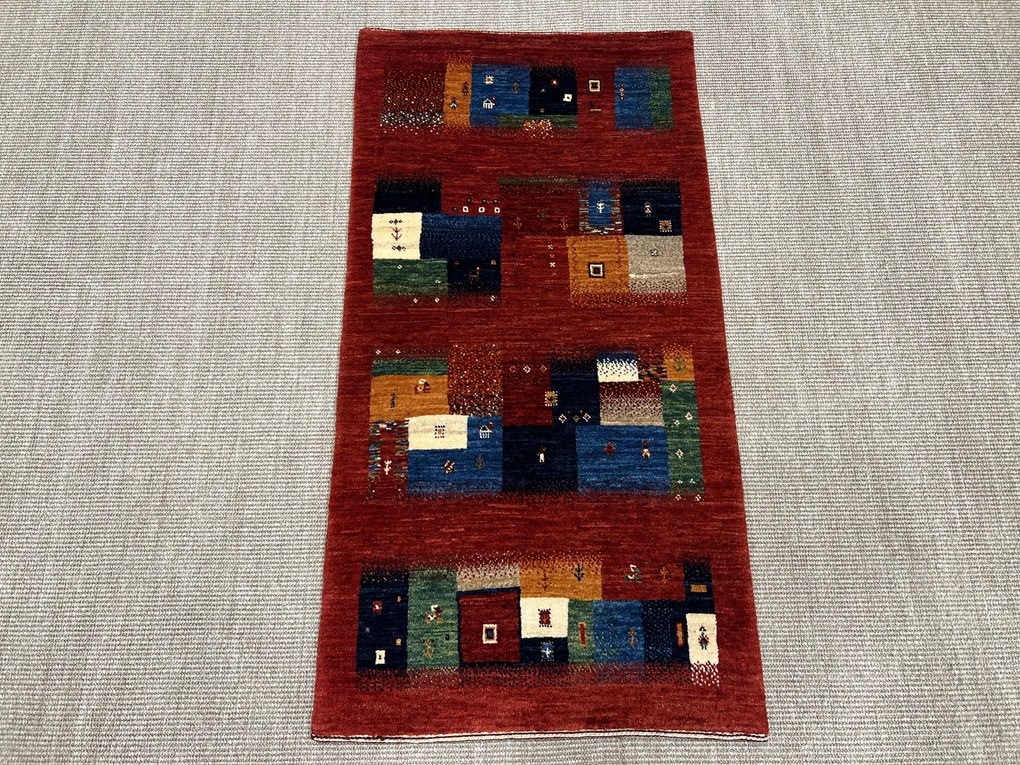 Loribaft Tappeto persiano 130 x 70 Verde (Iran) Annodato A Mano