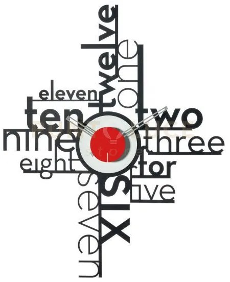 Orologio letterg nero e bianco marmo