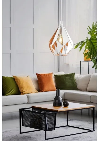 Eglo 43001 - Lampadario a sospensione con filo CARLTON 1xE27/60W/230V