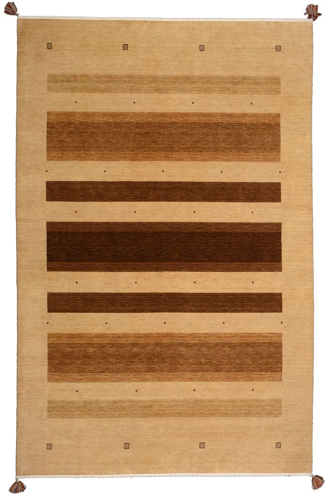 Loribaft Tappeto 300 x 200 Beige (Indian) Realizzato A Mano