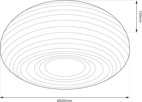 Plafoniera PULSO 3xE27/15W/230V diam. 42 cm bianca