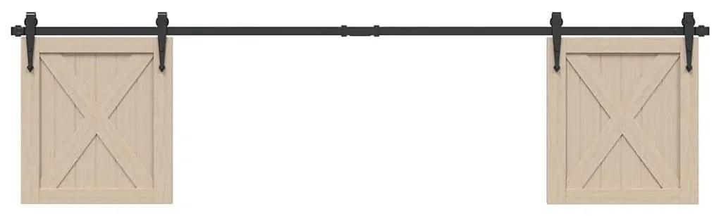 Kit Anta Scorrevole Per Armadio 200 Cm İn Acciaio Al Carbonio /