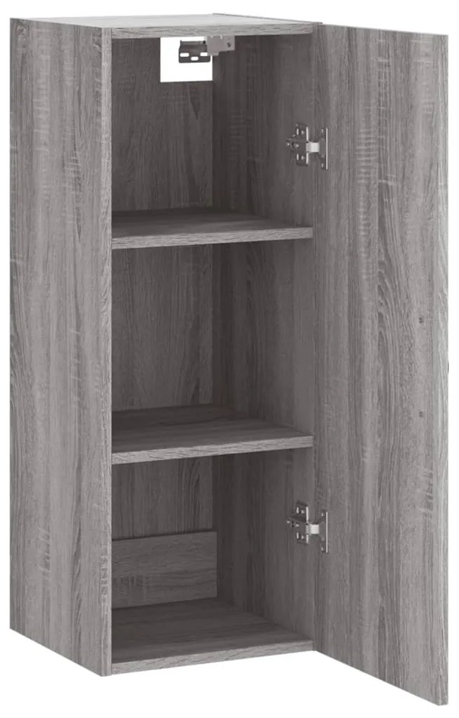 Mobile a Parete Grigio Sonoma 34,5x34x90 cm Legno Multistrato