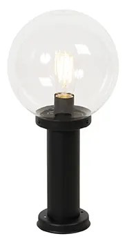 Lampada da terra per esterni nera con globo trasparente 50 cm IP44 - Sfera