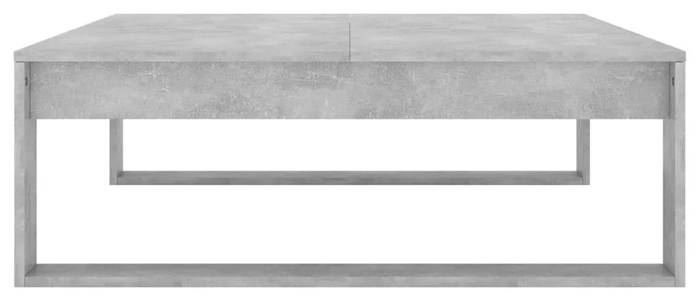 Tavolino da Salotto Grigio Cemento 100x100x35 cm Truciolato