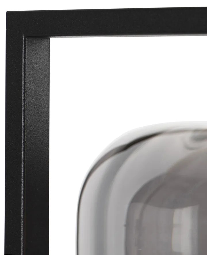 Lampada da terra smart nera con vetro fumé con WiFi ST64 - Qara Down