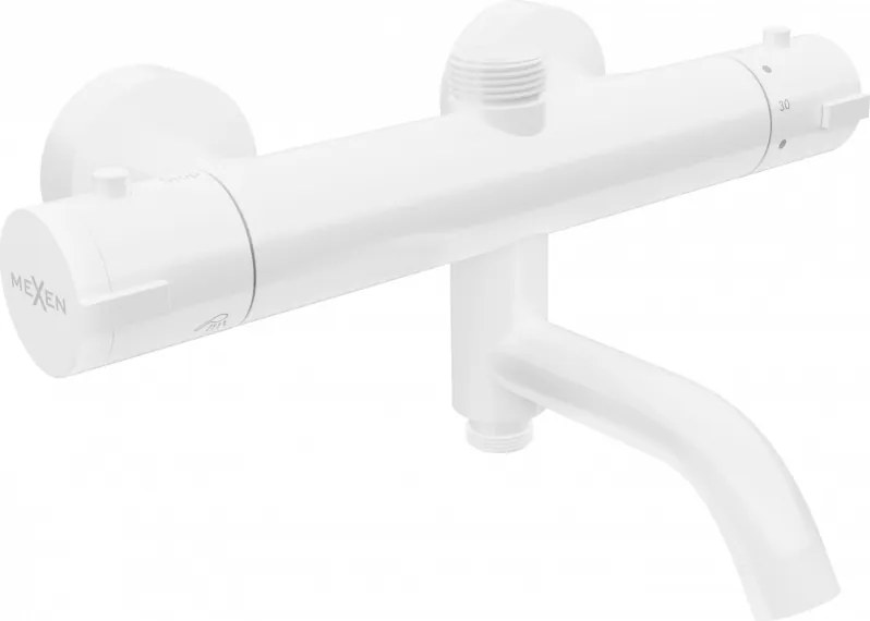Mexen Kai miscelatore termostatico per vasca e doccia, bianco - 77900-20