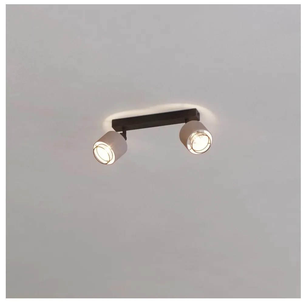 Eglo 43657 - Applique ROSLEY 2xE14/40W/230V nero/beige