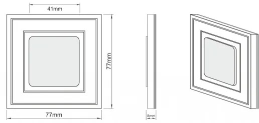 LDST KE-01-SS-BC8 - Illuminazione LED per scale KELLY 8xLED/1,2W/230V cromo opaco