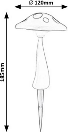 Rabalux 7877 - Lampada solare LED da esterno con sensore LED/0,06W/1xAA IP44