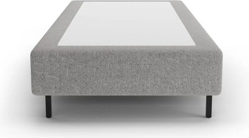 Letto singolo imbottito grigio senza testiera 90x200 cm Whale – Micadoni