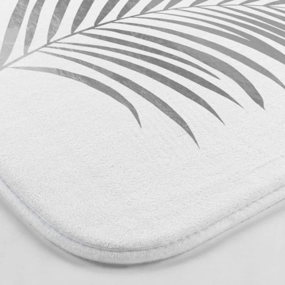 Tappetino per il bagno bianco e argentato per WC 45x45 cm Orbella – douceur d'intérieur