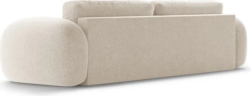 Divano beige allungabile/con contenitore con rivestimento in ciniglia 262 cm Tonale – Cosmopolitan Design