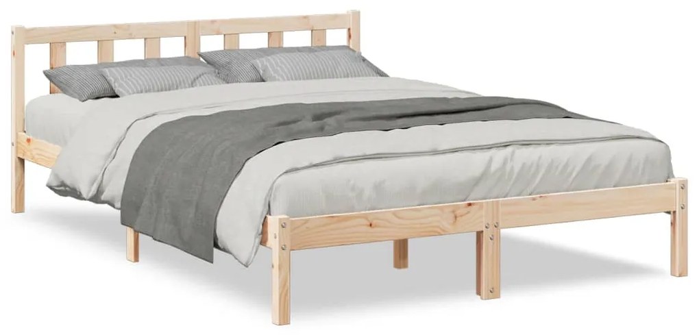 Letto extra lungo senza materasso 140x220cm legno massello pino