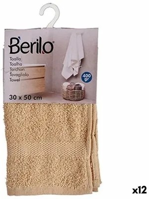 Telo da bagno Crema 30 x 50 cm (12 Unità)